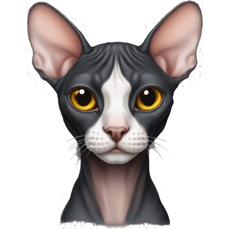 black sphynx cat emoji