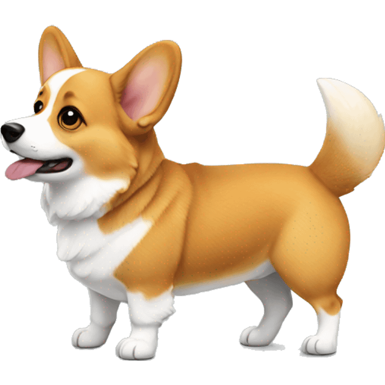 Corgi on back emoji