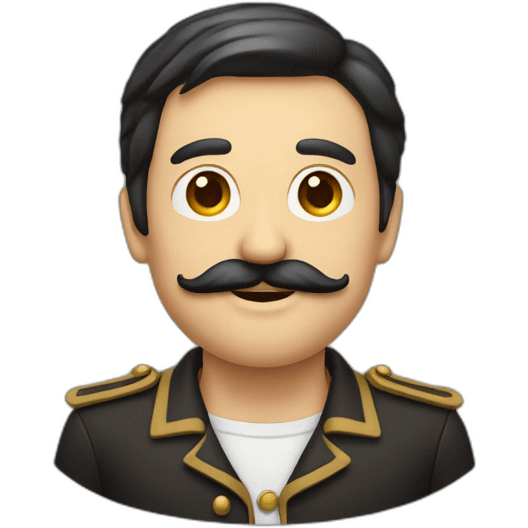 Retraité homme moustache dégarni emoji