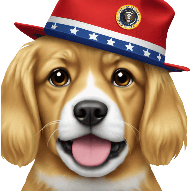 Dog trump hat emoji