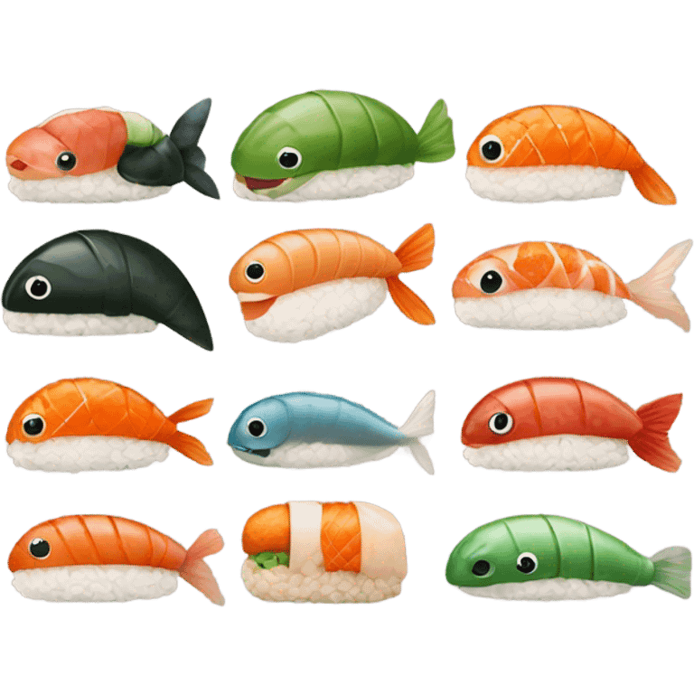 Sushi animals emoji