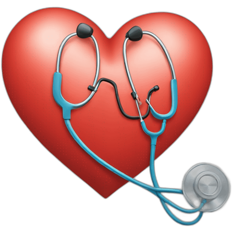 Heart and stethoscope  emoji