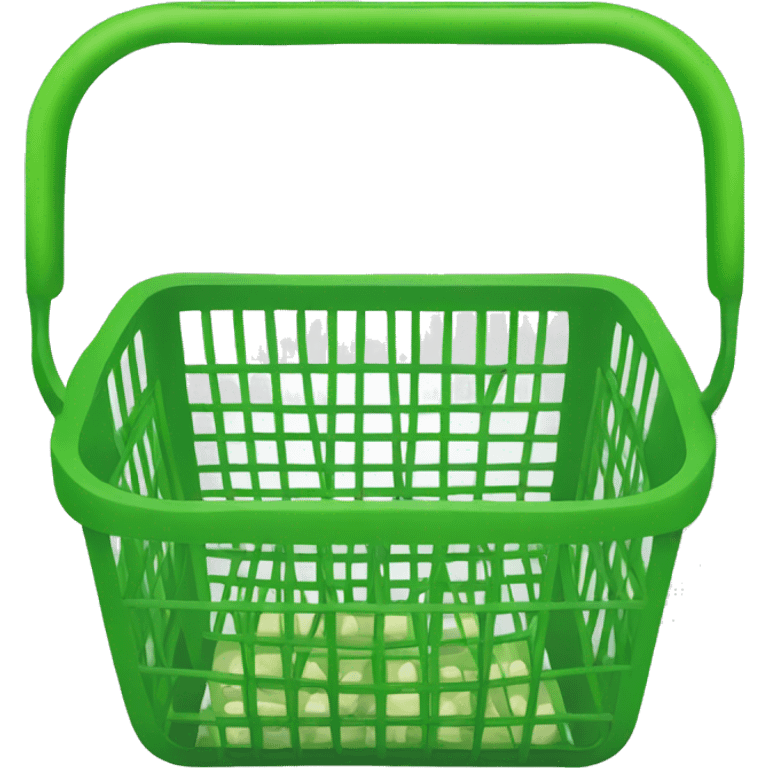 green supermarket basket emoji