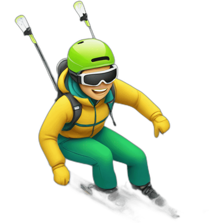 free style skier emoji