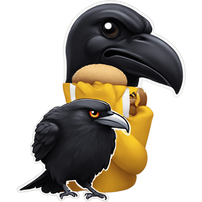 Steelers eating a raven emoji