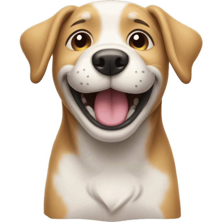 Make an emoji of a dog smiling like it’s feeling good emoji