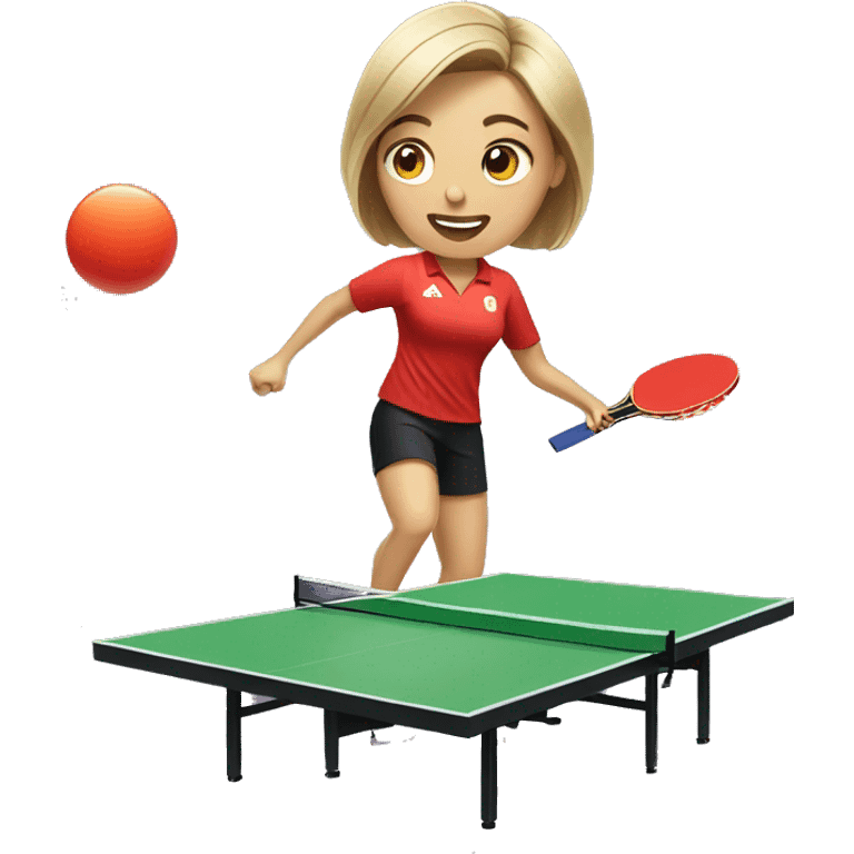 women playing table tennis emoji