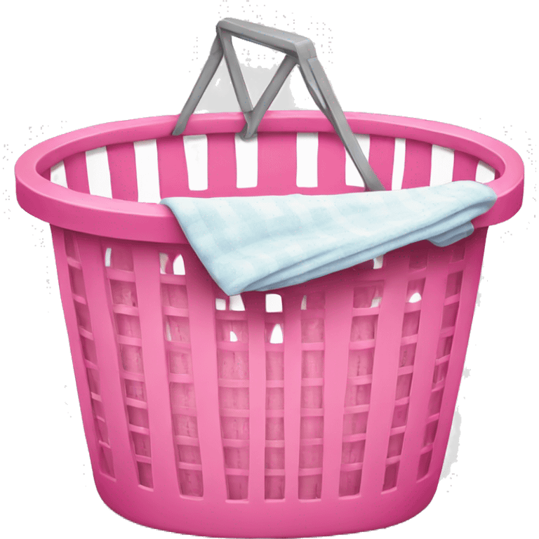 Pink laundry basket emoji