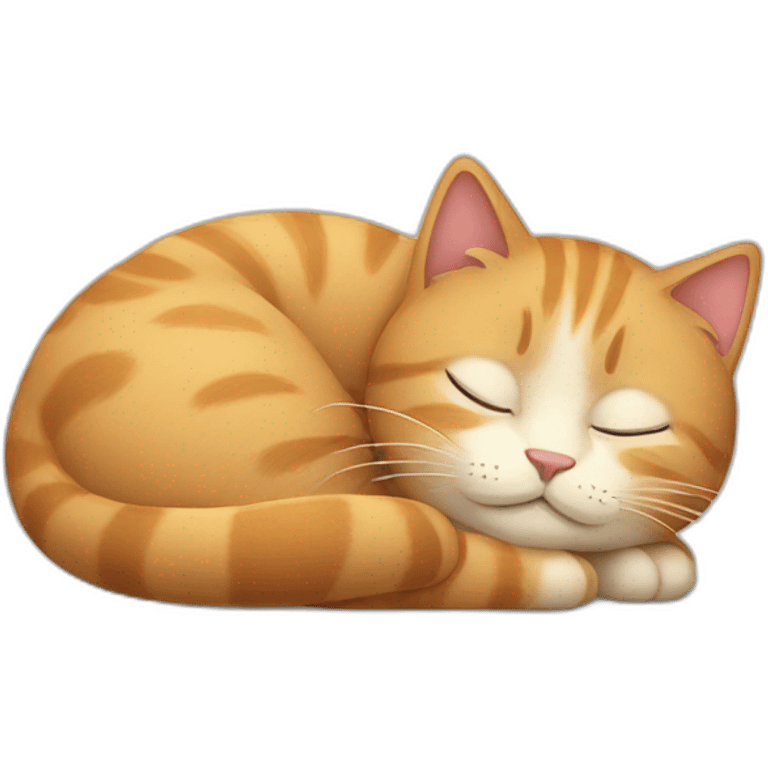 Silly cat is sleeping emoji