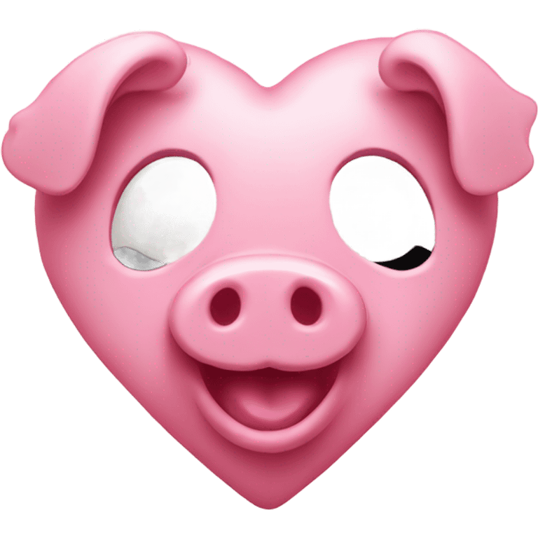 pink heart with pig nose emoji