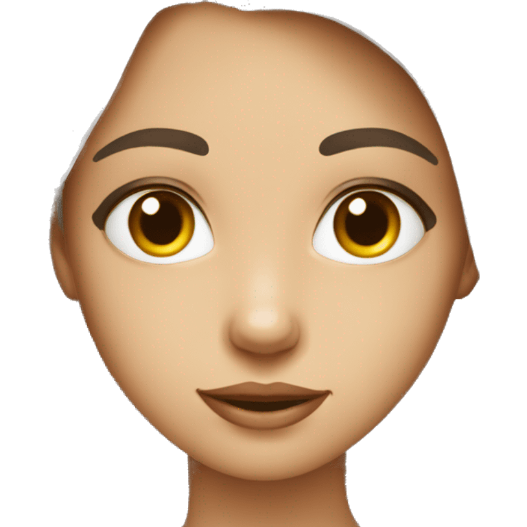 Fille avec des beaux yeux qui rigole emoji