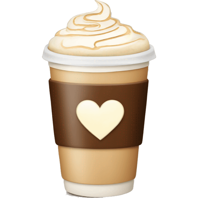 Latte with heart drawing  emoji