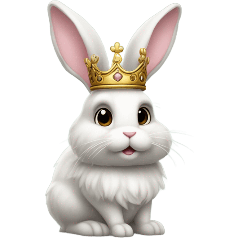 Bunny with a crown emoji