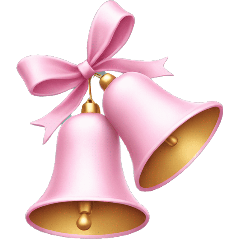 Light pink Christmas bells emoji