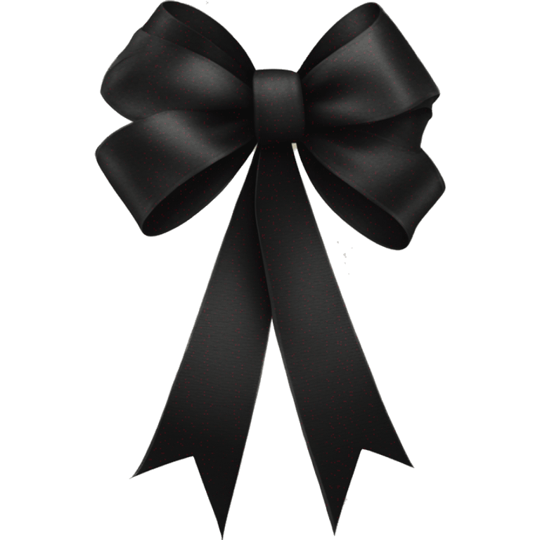 black ribbon bow emoji