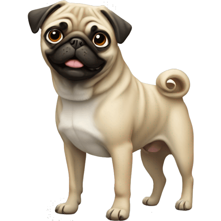 A pug make sport emoji