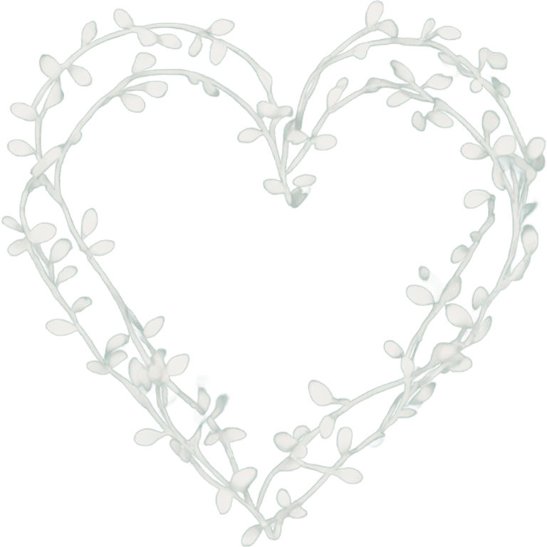 a heart outline made out of twisting flower vines  emoji