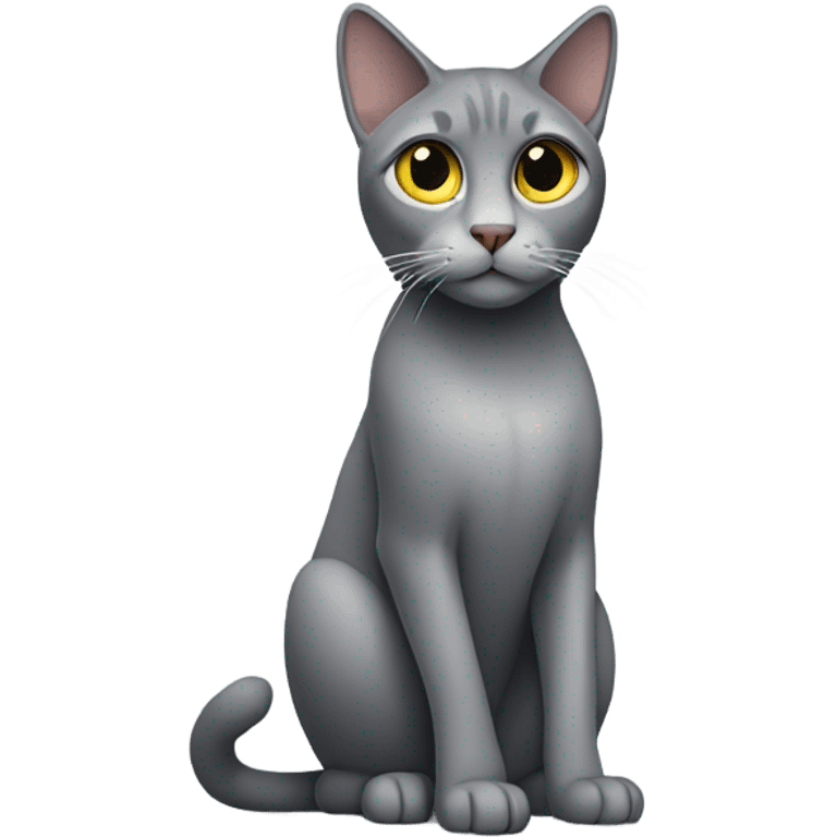 grey cat with short tail emoji