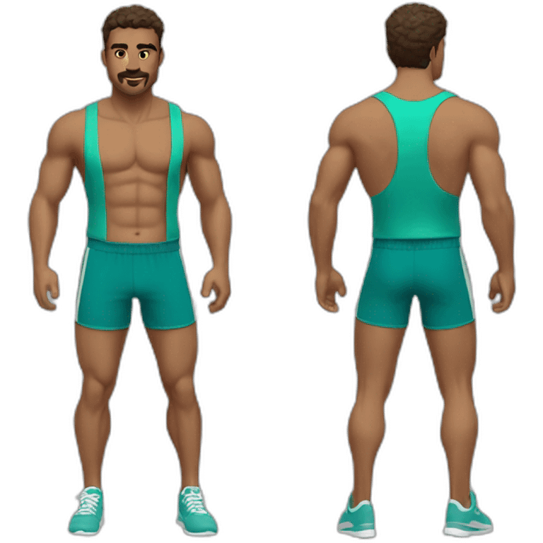 retro workout clothes for man emoji