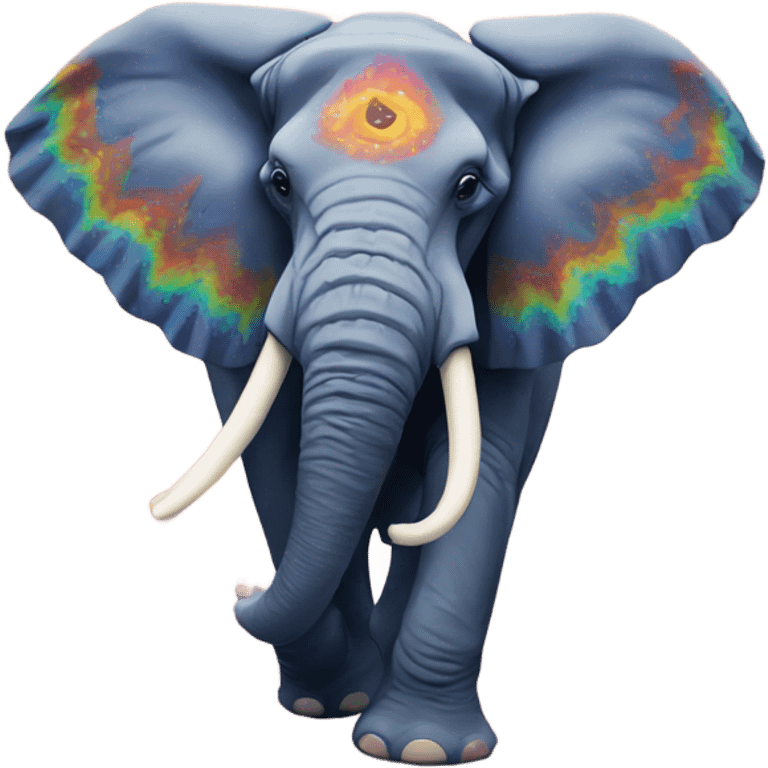 Psychedelic elephant emoji