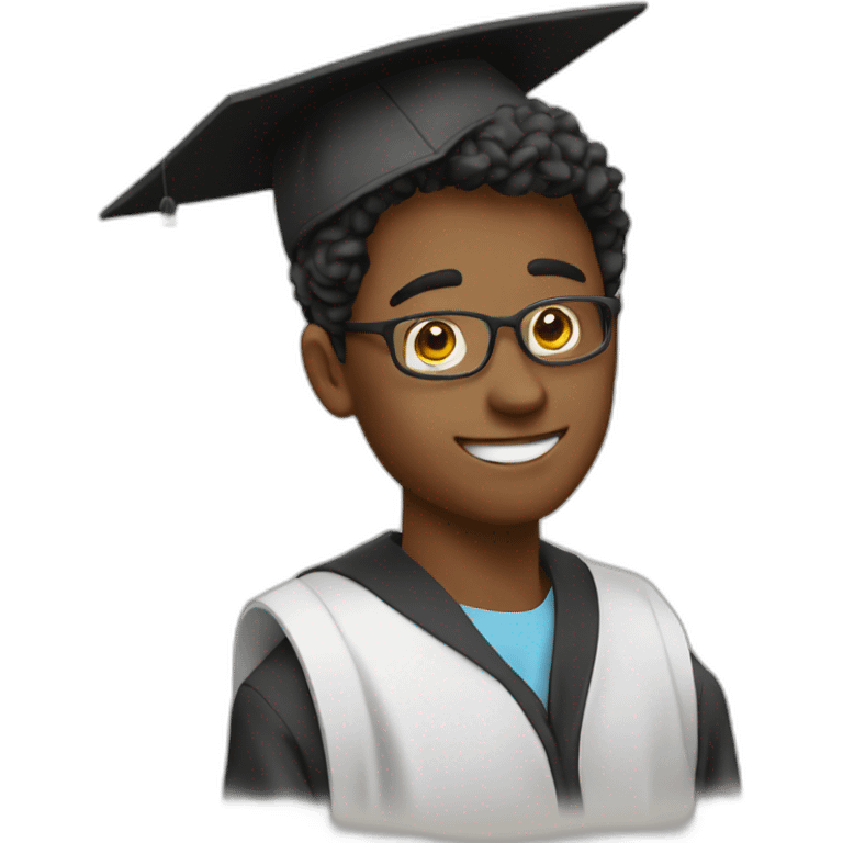 A student has a final graduation research paper emoji