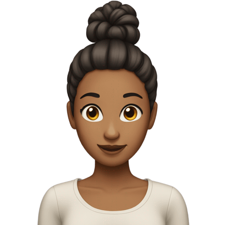 Girl with a bun with more eyelashes  emoji