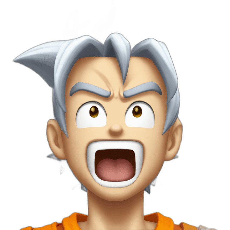 goku super saiyan open mouth emoji