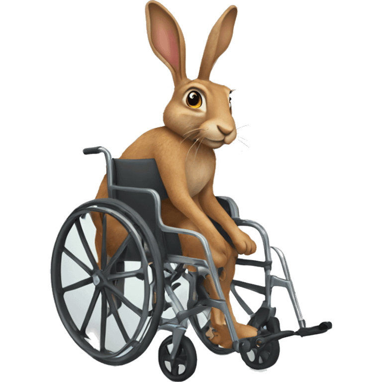 hare in a wheelchair emoji