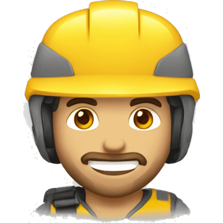 HOMBRE ALEGRE CON CASCO AMARILLO DE ABRERO emoji