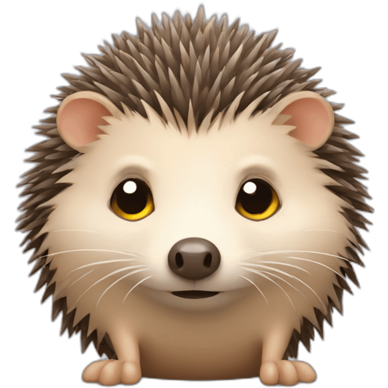 hedgehog with a sad face on it emoji