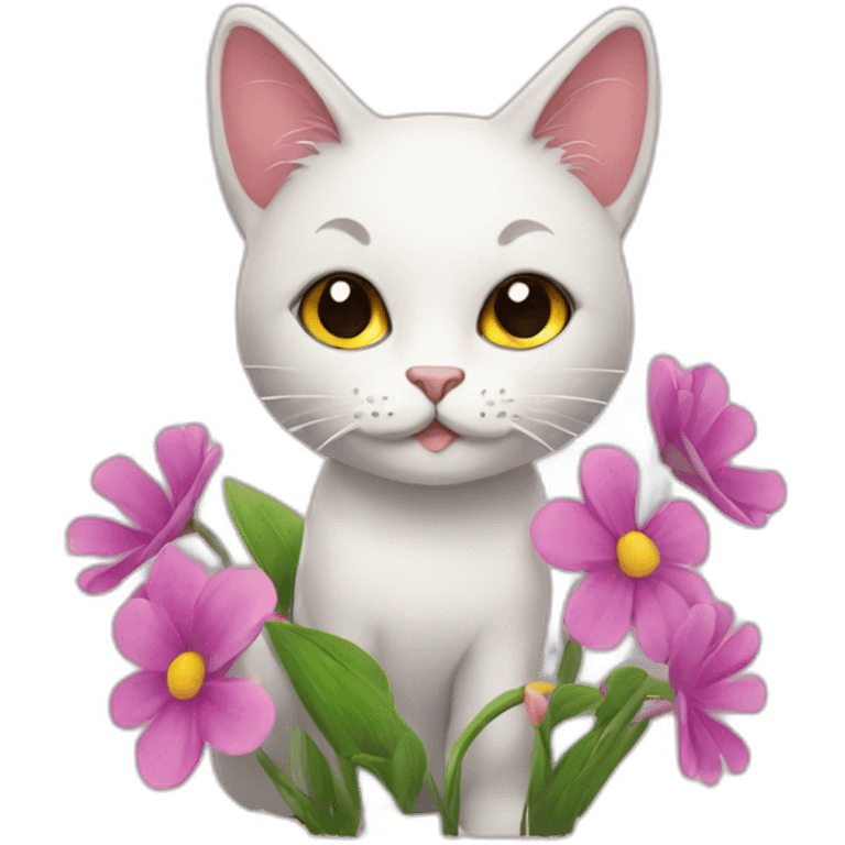 Flowers cat emoji