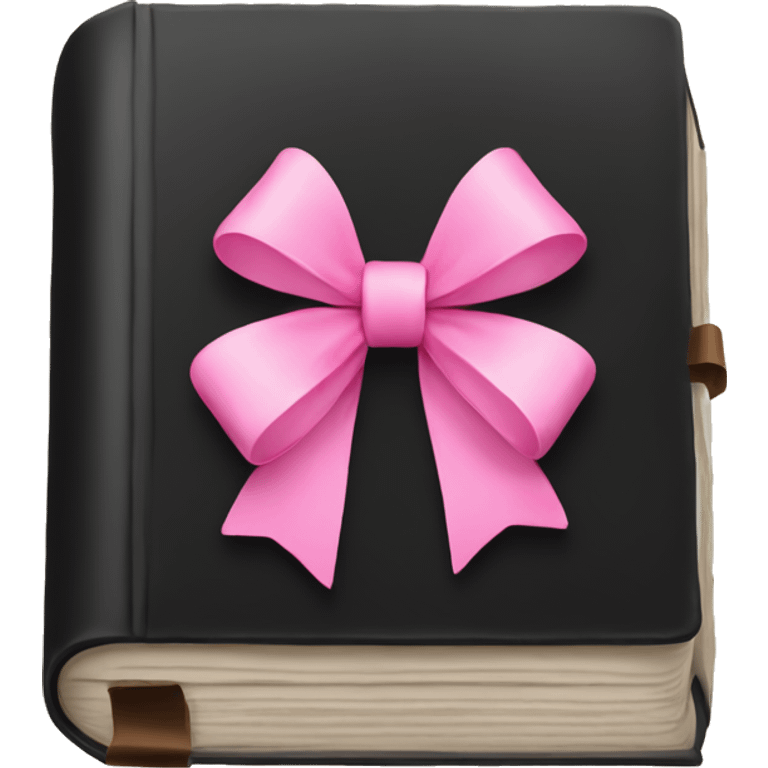 black bible with pink bow on it emoji