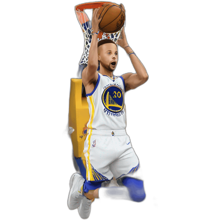 stephen curry is dunking emoji