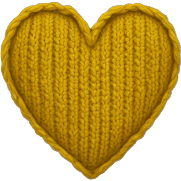 Knitted gold heart emoji