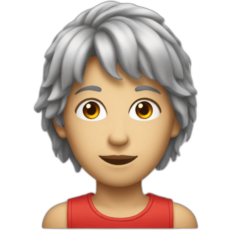 voitur avec cheveux rouge emoji