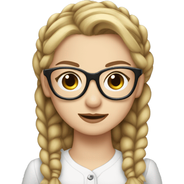 Peyton list with glasses and pigtails emoji