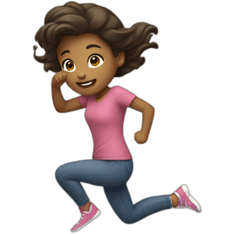 Girl kicking emoji