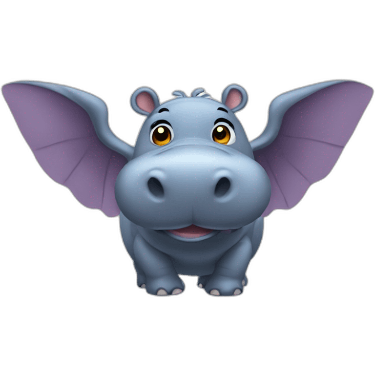 Hippo with wings emoji