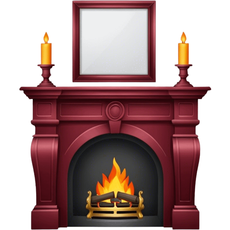 fireplace mantle burgundy emoji