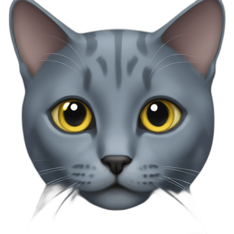 Russian blue cat emoji