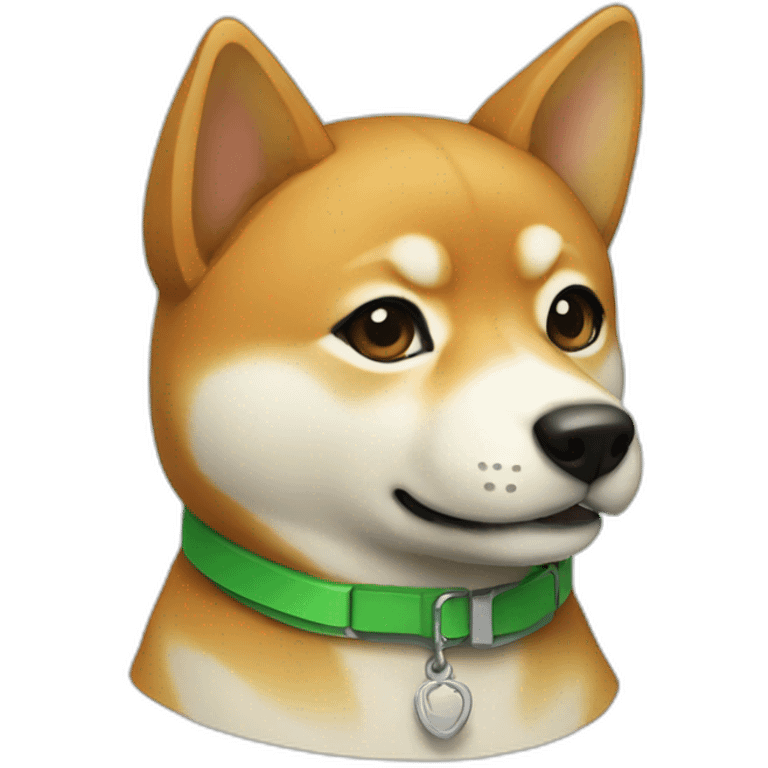 Shiba with green collar emoji