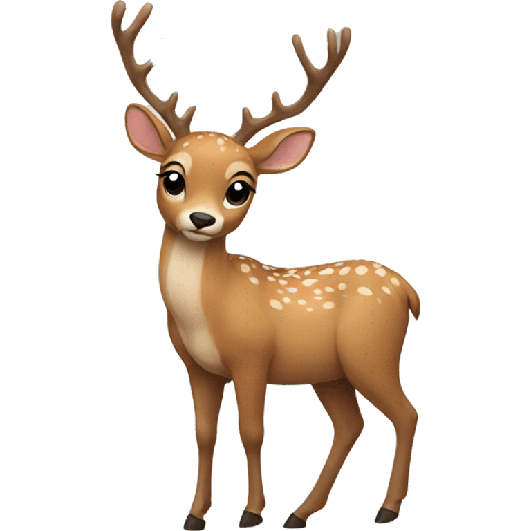 deer with flowers emoji