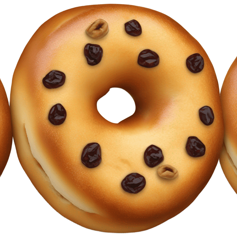 Cinnamon raisin bagel emoji