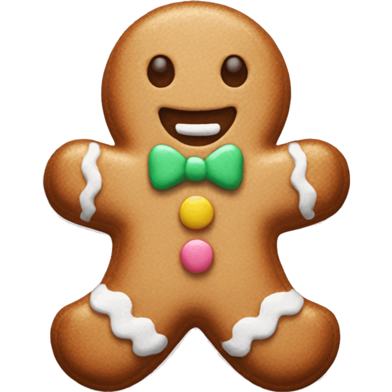 Pastel gingerbread man emoji