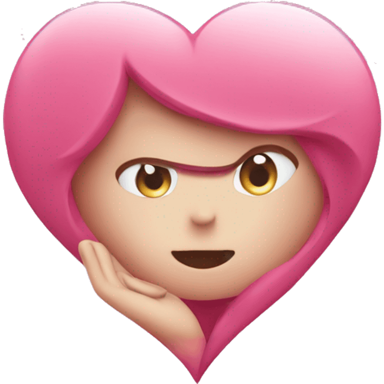   Heart with person pink emoji