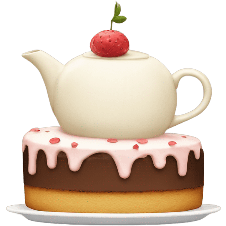 Tea with cake emoji