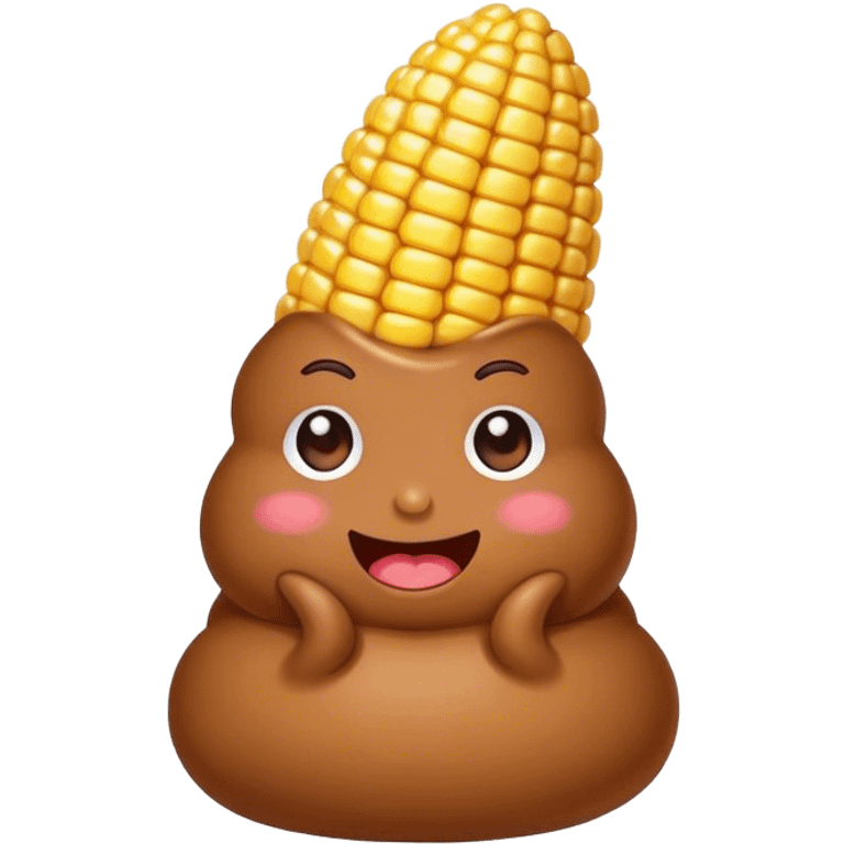 poop with corn emoji