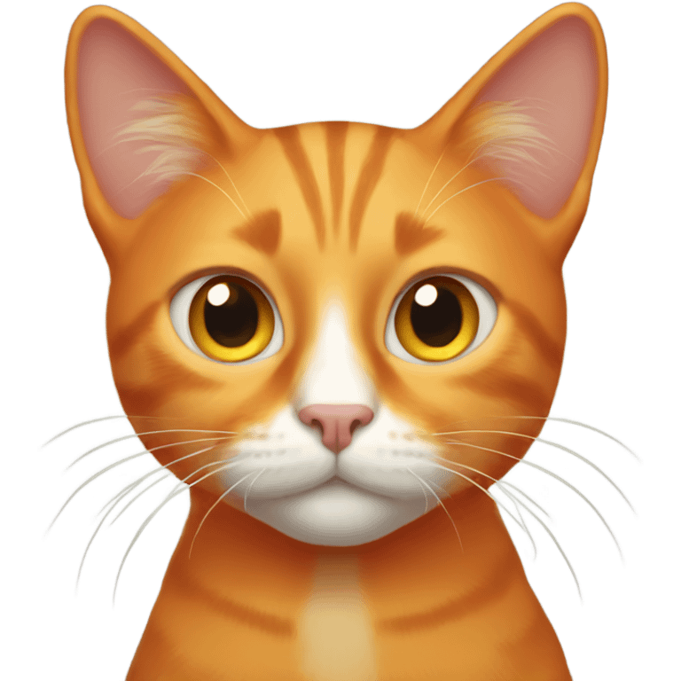 orange cat with amber eyes emoji