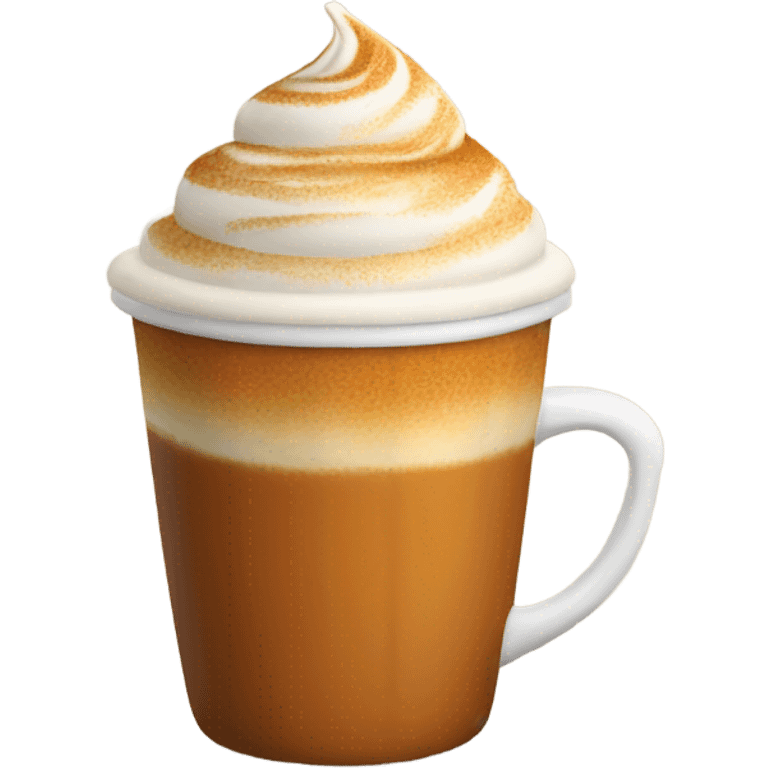 Realistic pumpkin latte emoji