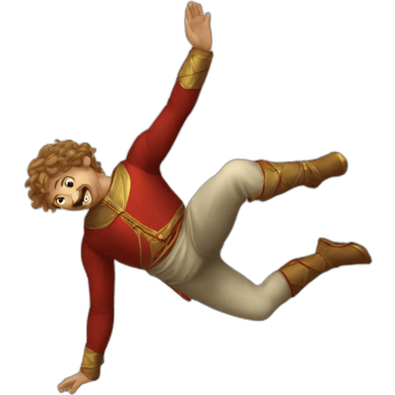 medieval circus acrobat doing a backflip emoji